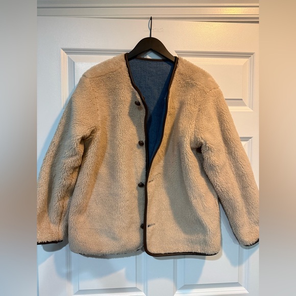 Madewell Reversible Denim & Sherpa Jacket NWT size Small - Picture 8 of 13